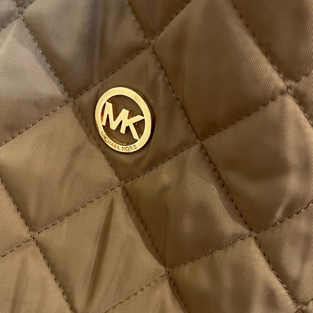 Michael Kors Quilted Tan Trench Coat - Picture 9 of 11